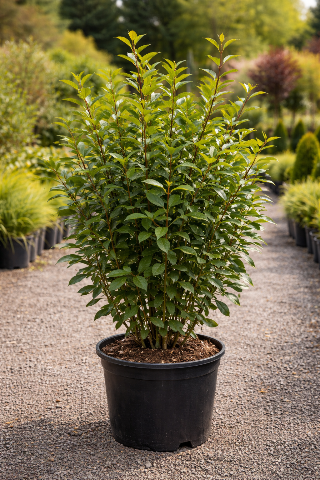 Portugiesischer Kirschlorbeer (Prunus lusitanica) 100–120 cm – Immergrüne Heckenpflanze